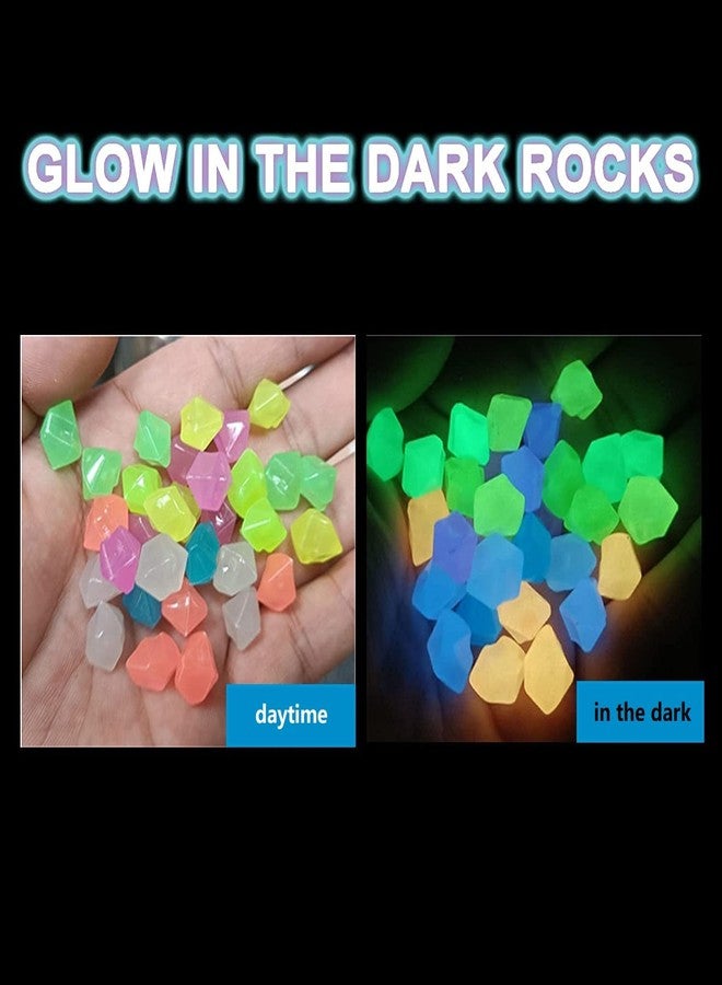 chic style 200PCS Glow Stones Pebbles, Gardening Luminous Glow Stones Rocks Outdoor Decor Glowing Water Fish Tank Gravel - Image 2